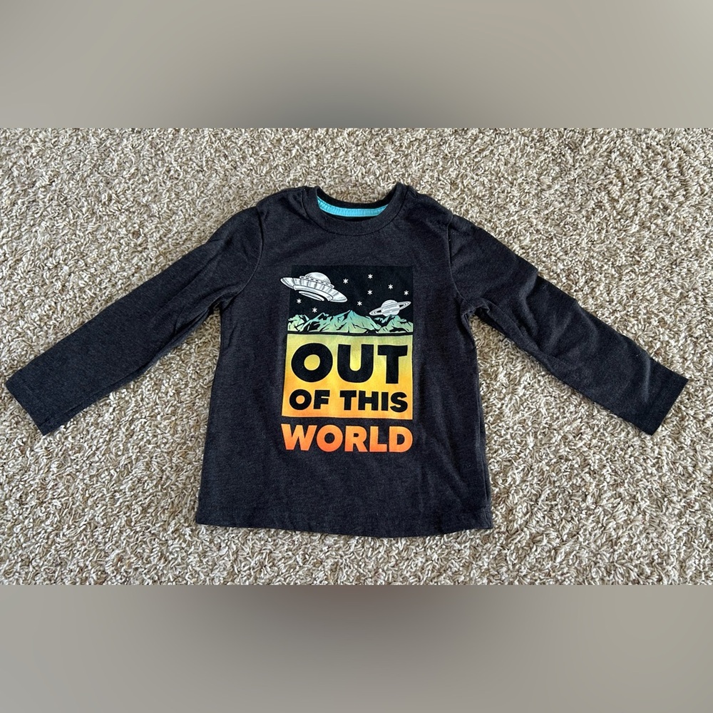 Boys Out of This World Black Shirt